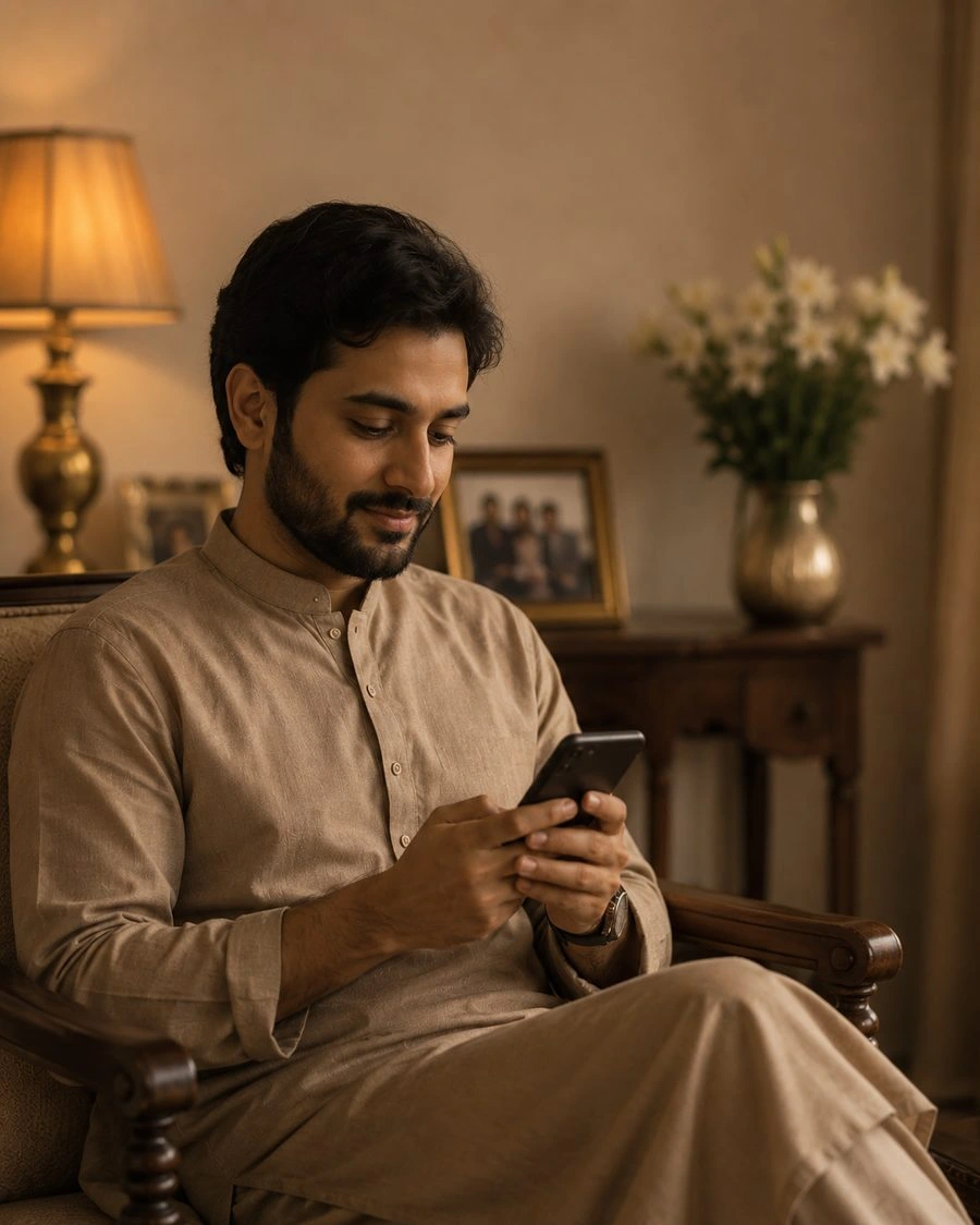 A Muslim man receives a Naya Safar introduction — Humraah's dignified second marriage and remarriage platform